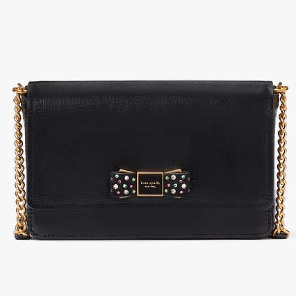 kate spade Handbags - KATE SPADE Black Jeweled Bow Morgan Crossbody Bag Purse with Dust bag NEW $268